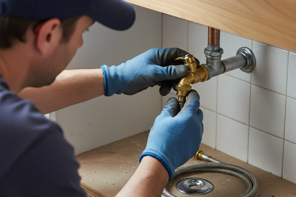 Shutoff valve and fitting work during Emergency Plumbing in Dennysville
